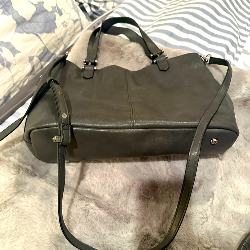 INC large gray handbag with shoulder and crossbody straps